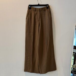 Cult Gaia Tan Wide-Leg Trousers